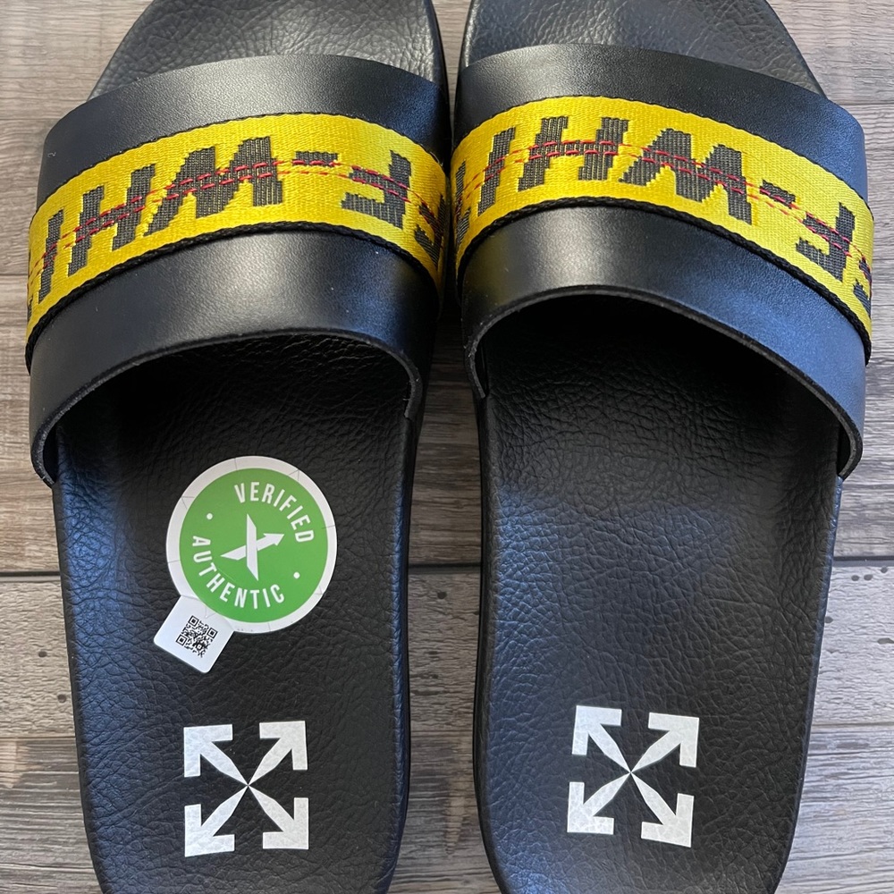 Off White Industrial Slides